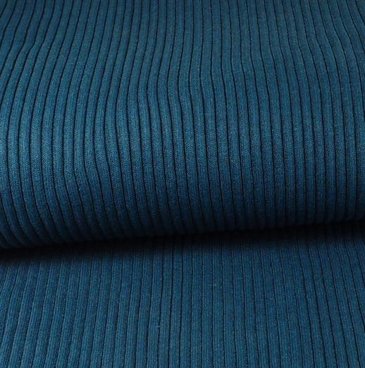 GrobStrickBündchen Melange Uni Petrol