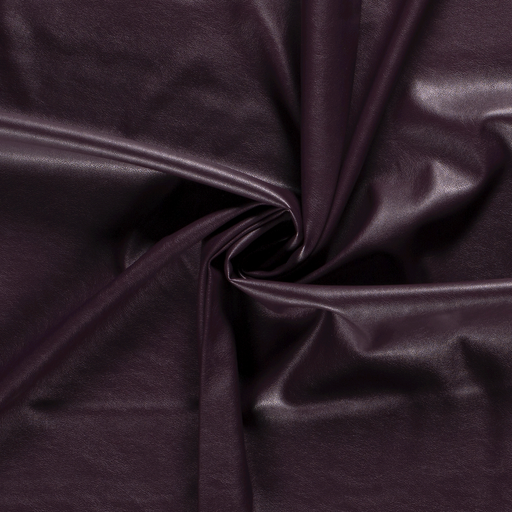 Soft Stretch Kunstleder Uni Aubergine