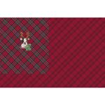 Sommersweat Panel - Pailletten French Terry Digitaldruck Weihnachtsbulldogge Rot-0