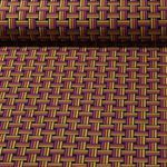 Tissu pour pantalon - Grille Bengaline Stretch Noir Rose vif