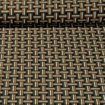 Tissu pour pantalon - Grille Bengaline Stretch Noir Brun