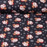 Baumwolle Webware - Weihnachtsmänner Navy