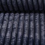 Kunstfell - Streifen Batik Jeansblau