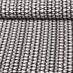 Tissu pour pantalon - Bengaline Stretch Gouttes Blanc Noir