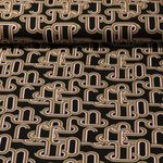 Viscose - Twill stretch Chaînes Noir Vert