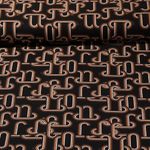 Viscose - Twill stretch Chaînes Noir Brun