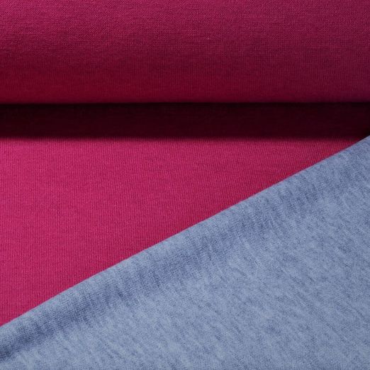 Sweat tricoté - Double face Fuchsia Gris