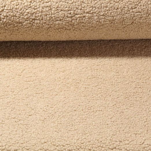 Tissu ameublement Ours - Bouclette Beige