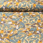 Viscose - Fleurs abstraites Moutarde