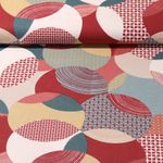 Baumwolle Webware - Kreise Rot