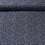 Jeans - Stretch Blümchen Dunkelblau