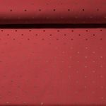 Babycord - Folienpunkte Gold Rot