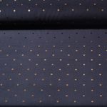Babycord - Folienpunkte Gold Navy