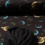 Softshell - Digitaldruck Planeten Schwarz Gelb