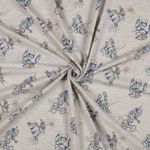 Jersey - Robots Ecru Mélange Teint en Fil