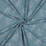 Jersey - Robots Bleu Fumé Mélangé Teint en Fil