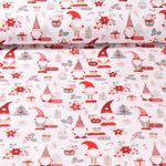 Baumwolle Webware - Wichtelweihnacht Weiß