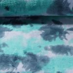 Kuschelfleece - Tie Dye Smaragdgrün