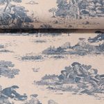 Canvas - Leinenlook Renaissance Beige Blau