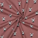 Alpenfleece - Zebra gezichten oudroze