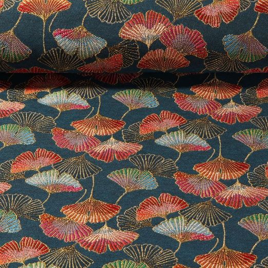 Gobelin - Jacquard Shalimar Ginkgo Petrol