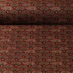 Gobelin - Éventails Rouge Lurex Doré