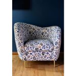 Gobelin - Jacquard Magisches Auge Ecru Blau-1