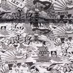 Gobelin - Jacquard Manga Ecru Noir