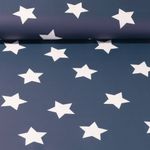 Regenjackenstoff - Wasserabweisend Sterne Blau