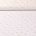 Tulle - Coeurs arc-en-ciel Blanc cassé