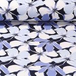 Sweat soft gratté - Fleurs Bleu marine foncé