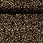 Jersey viscose - Motif léopard Vert kaki