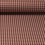 Modestoff - Jacquard Hahnentritt Ziegelrot
