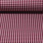Modestoff - Jacquard Hahnentritt Fuchsia