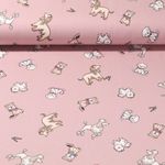 Jersey - Petits chiens Vieux rose