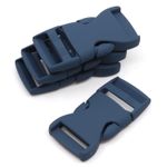 Boucle clip 25mm métal Bleu pétrole D103-1