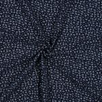 Jersey viscose bambou - Fleurs Navy