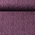Bambus Viskosejersey - Blümchen Aubergine