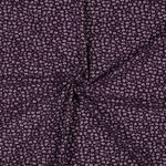 Jersey viscose bambou - Fleurs Aubergine