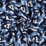 Soft Sweat - Panda Camouflage Navy Geborsteld