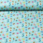 Mousseline bio - Hamburger Liebe Queens United Magical Turquoise