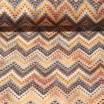 Jersey tricoté - Zig zag Lurex Marron Multicolore