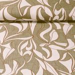 Leinen - Gewaschen Blätter Olive