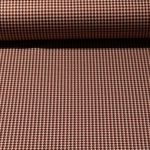 Tissu mode - Jacquard Pied-de-poule Petit Rouge brique