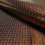 Tessuto Carnevale - Sirena stampa foil bronzo