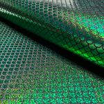 Tessuto Carnevale - Sirena stampa foil verde
