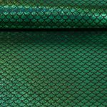 Faschingsstoff - Meerjungfrau Foliendruck Grün