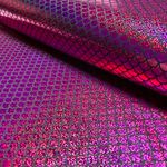 Tessuto Carnevale - Sirena stampa foil rosa