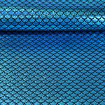 Faschingsstoff - Meerjungfrau Foliendruck Türkis