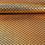 Faschingsstoff - Meerjungfrau Foliendruck Gold